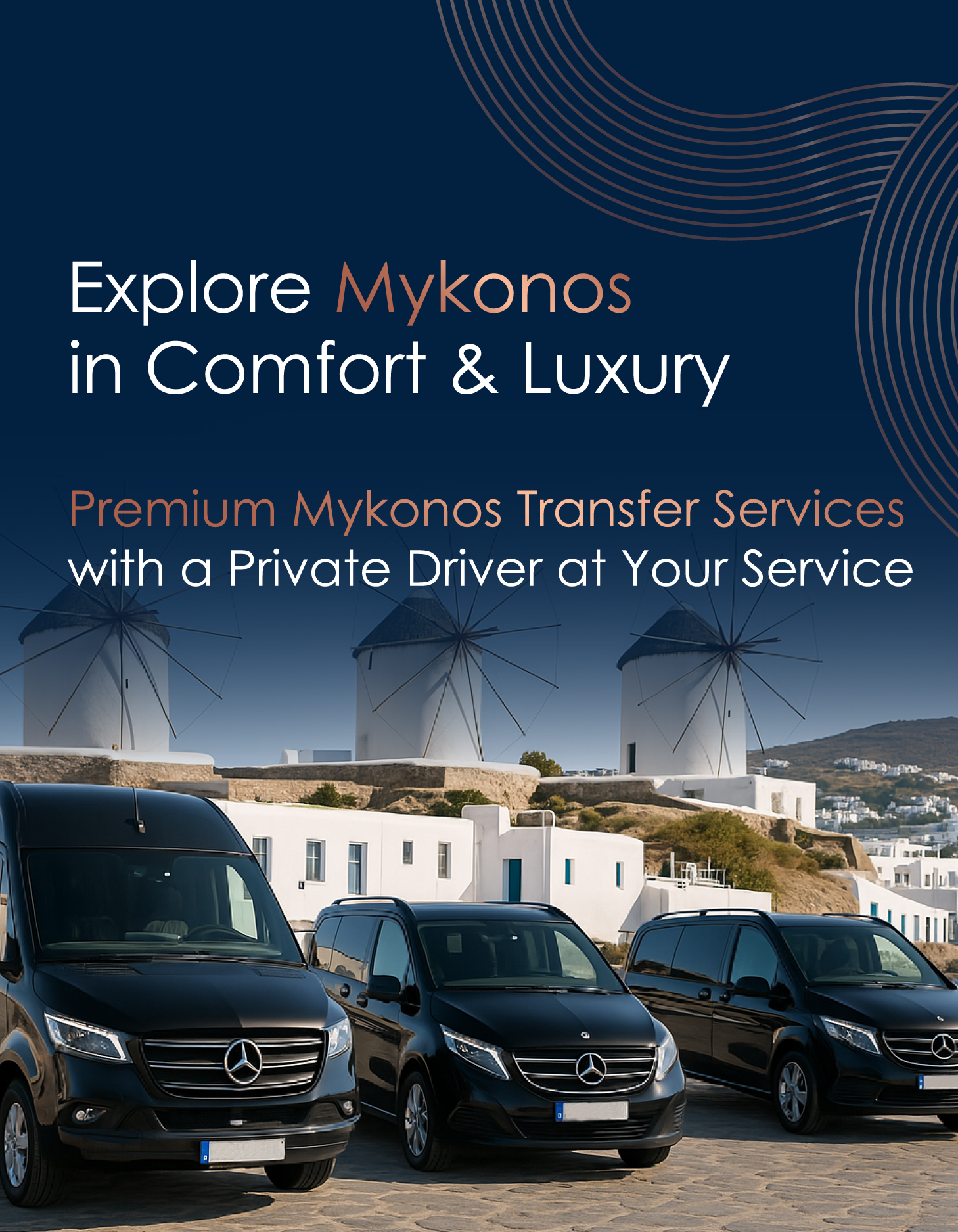 Explore Mykonos in comfort & luxury